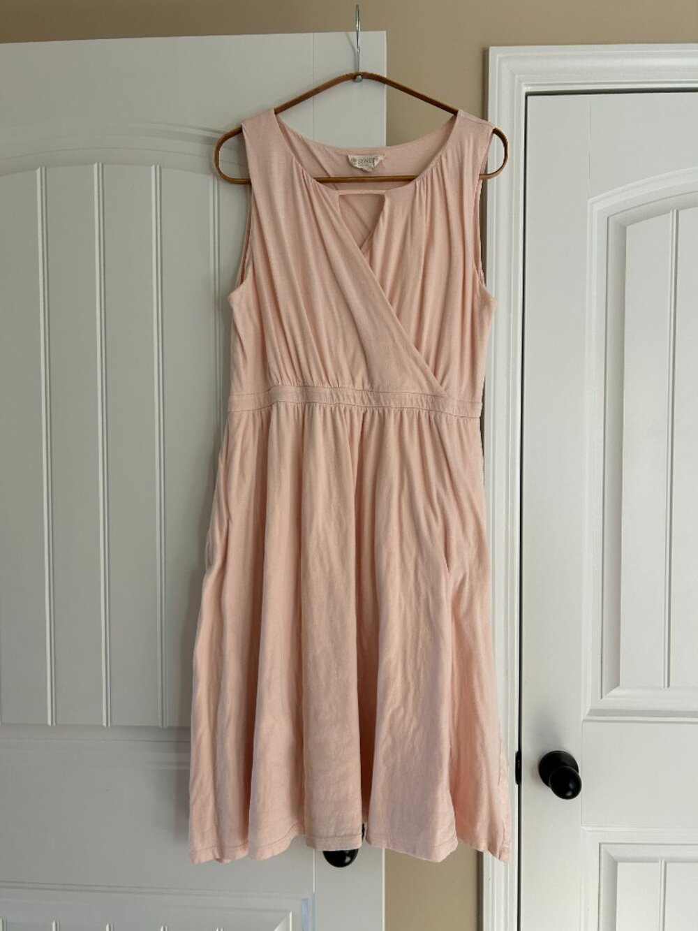 Synergy Clothing 100% Organic Cotton Tissue Knit Begonia Dress Large Pockets